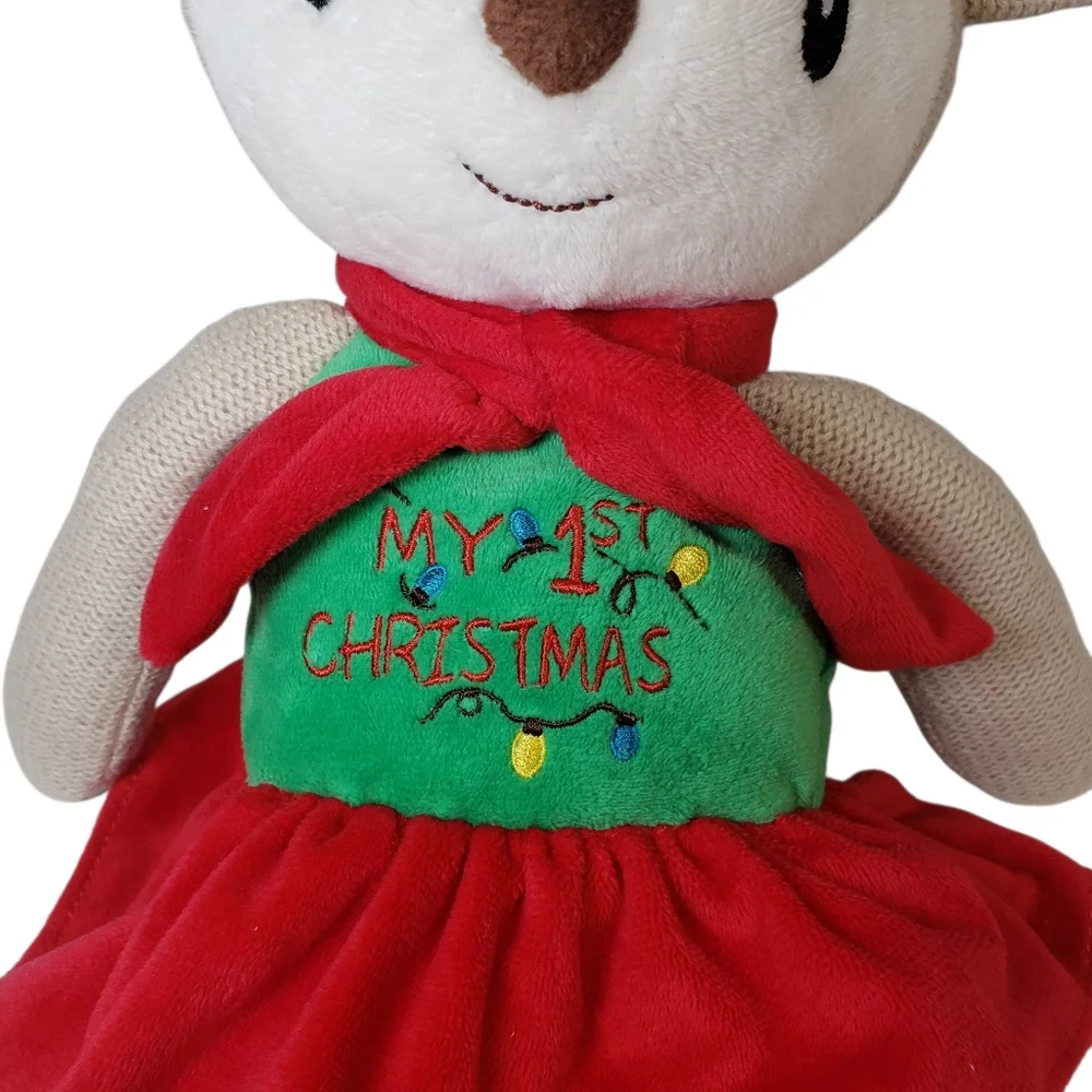 My 1st Christmas Reindeer Plush Toy - Holiday Stuffed‎ Animal Baby Gift